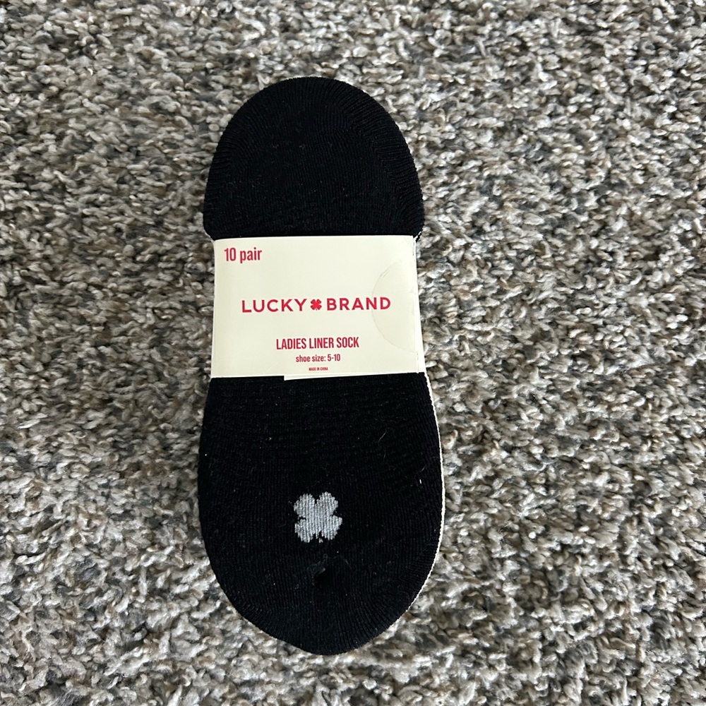 Lucky Brand Cream Ladies Liner Socks